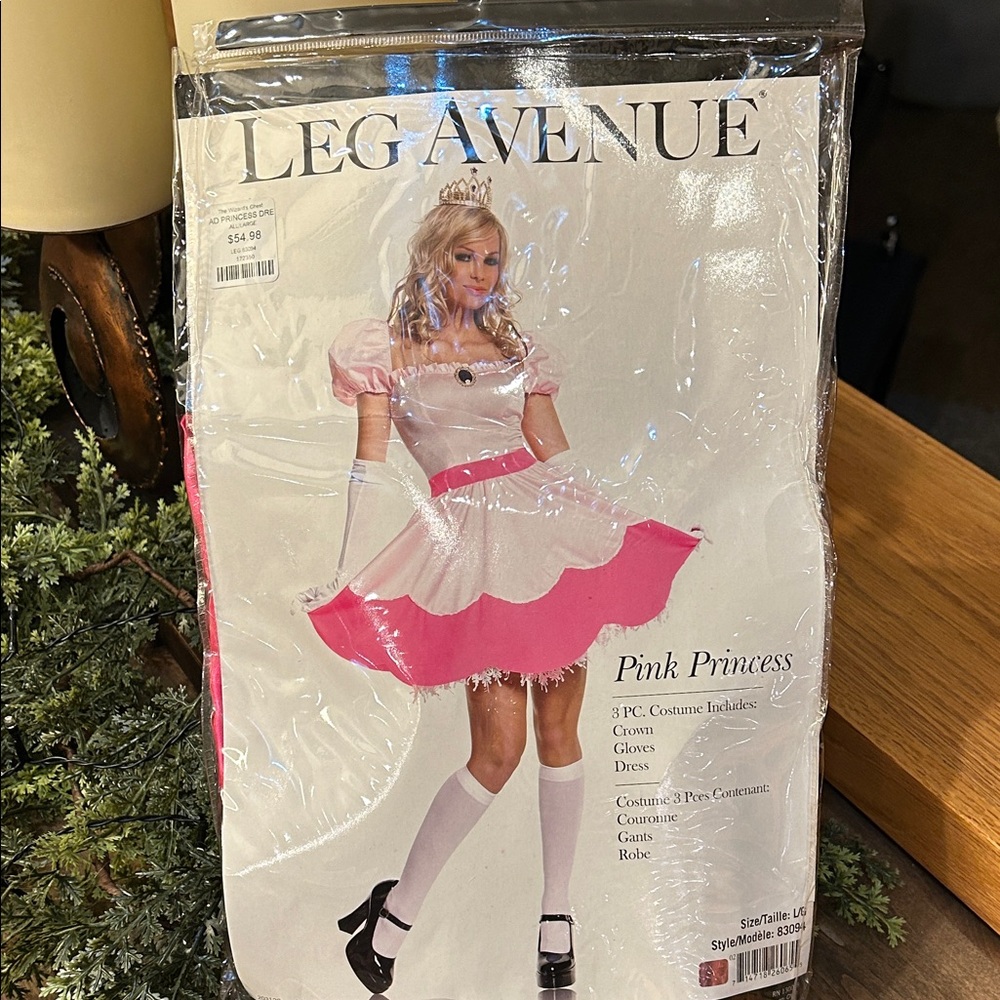 Leg Avenue Pink Princess Costume — Hot Pink & White